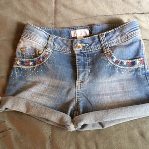 Xhilaration shorts-Red White & Blue rhinestones!